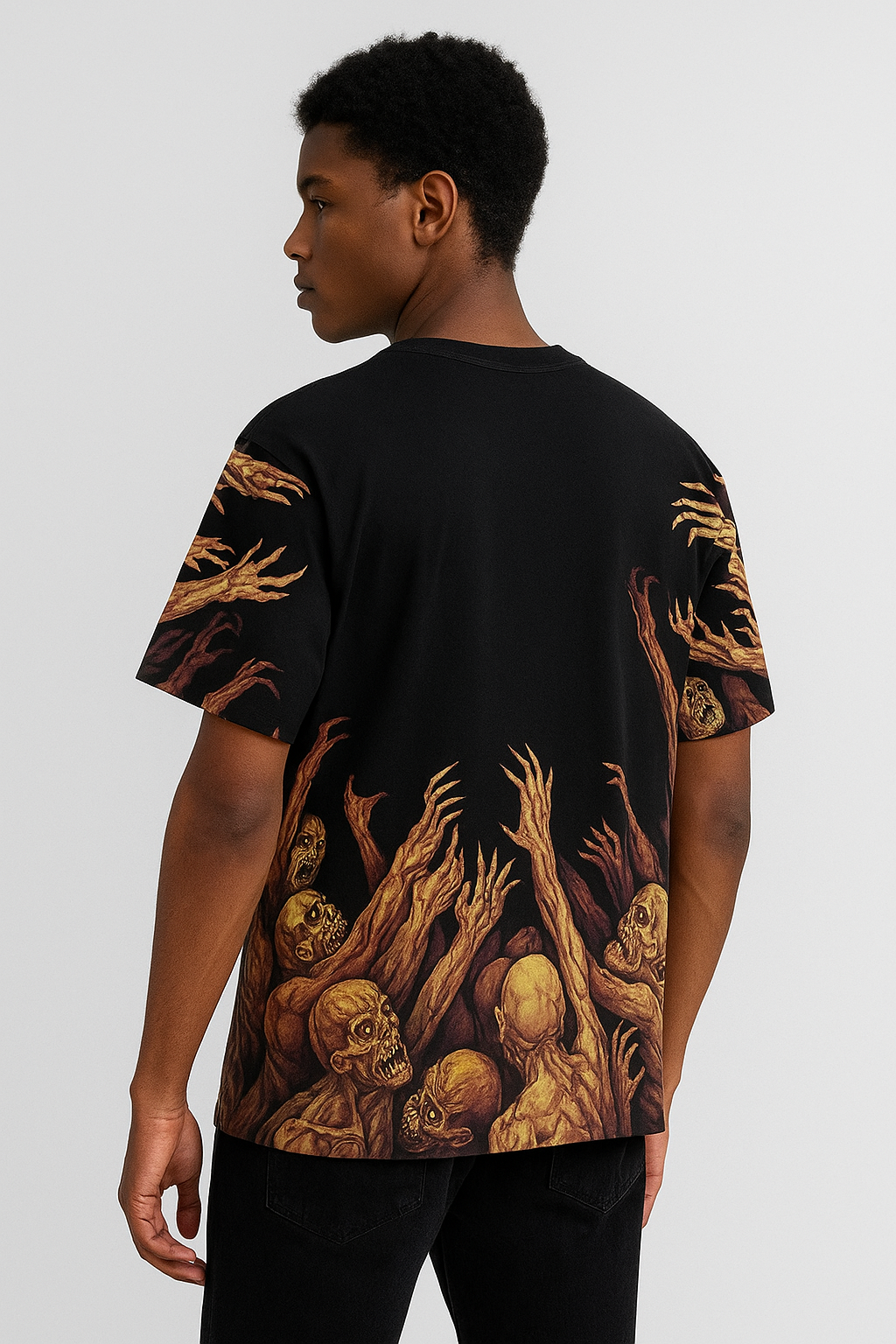 Dark Oversized Void-Hole Tees